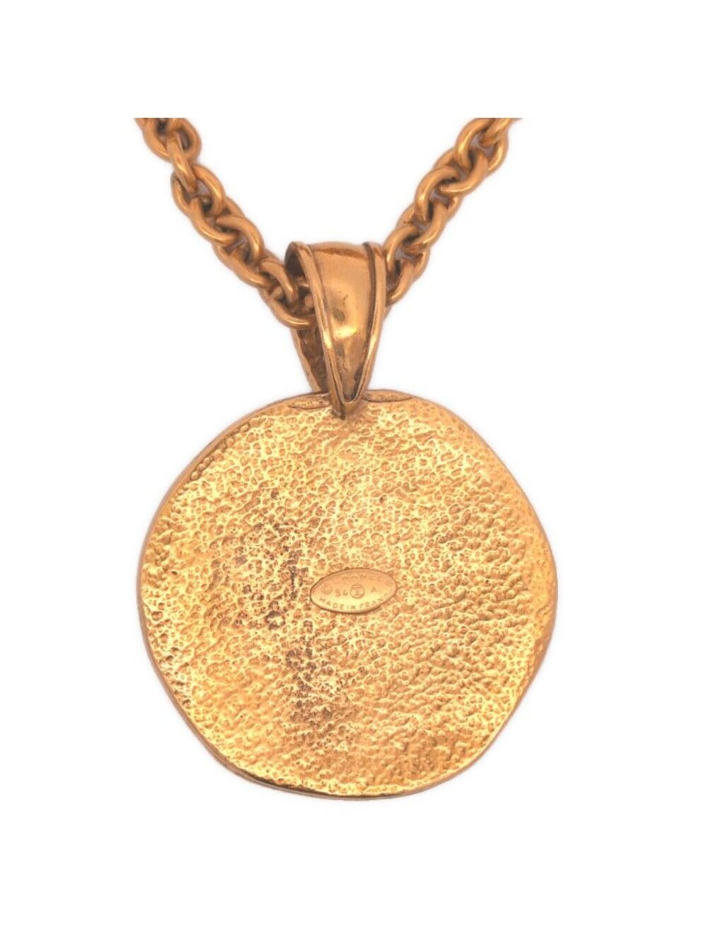 Chanel CC Logo Necklace Pendant Alloy Gold - Picture 3 of 6